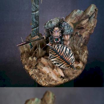 Tribal Orc diorama by Monstroys