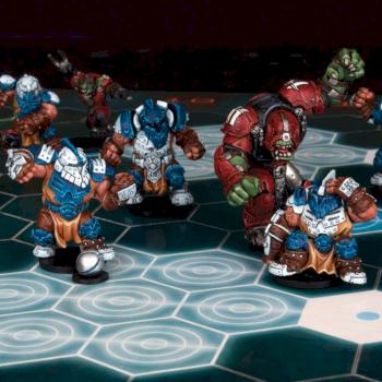 DreadBall Midgard Delvers versus Greenmoon Smackers by Curis