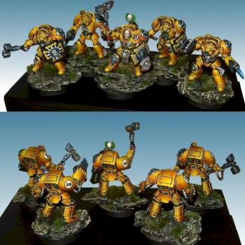 Imperial Fists Terminator Assault squad by Lan Studio