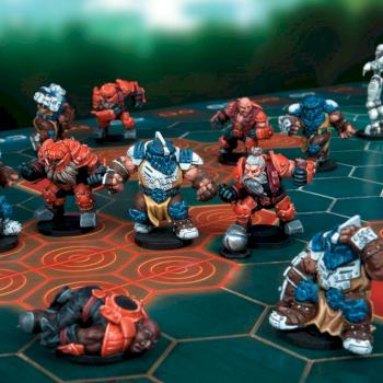 DreadBall Midgard Delvers versus Rokatek Rokslides by Curis