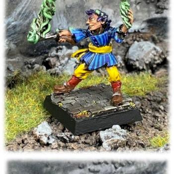 Corim the Kestrel, Gnome Wizard, Reaper Miniatures by Leslie Flynn