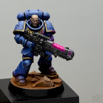 Ultramarine with plasma rifle by jarhead