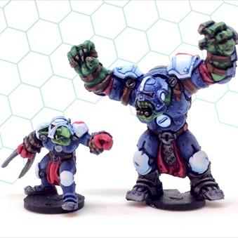 Dreadball Orx & Goblin by burbidge