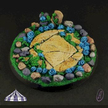 Round 60mm Elven Rosarium Base by Aspen_of_Ocean