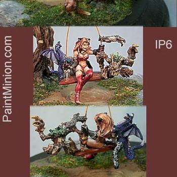 Vertigo Diorama Reaper Treeman Sophie and Woodland Animals by PaintMinion