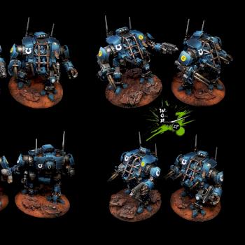 War Suit Ultramarines Duo Warhammer 40K by CroWarGamePainting