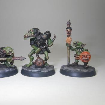 c12 Goblins Knee Spiker & Spear Thruster, and c15 Orc Barg Brainbasher by Hamish Longstride