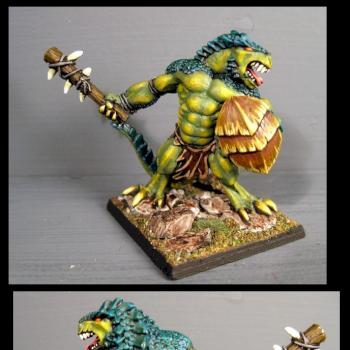 Reaper Lizzard man tyrant by bluemoonminiatures