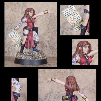 Reaper female casting spell by bluemoonminiatures