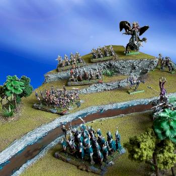 Dark Elves invading Lusria by Agalarth