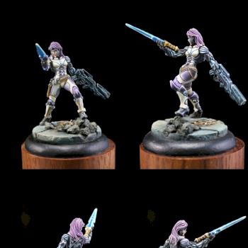 Infinity ALEPH Myrmidon Officer by Darklyte Productions