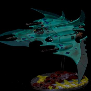 Flying the Razor's Edge, Dark Eldar Razorwing by RedStickStudio