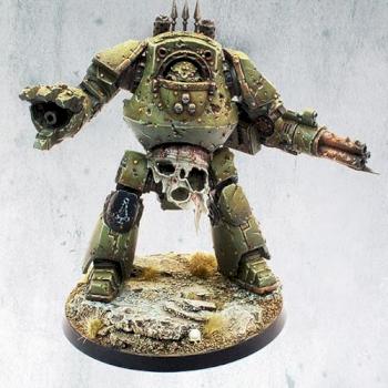 Nurgle Death Guard Chaos Space Marine Contemptor Dreadnought. by itshammertime!