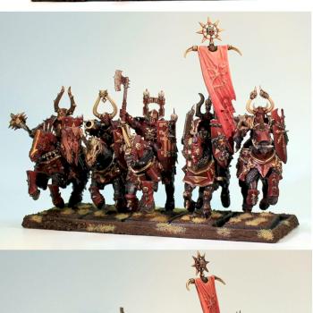 Chaos Knights of Khorne by lchc13