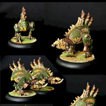 Warmachine Cryx Deathripper & Defiler Bonejacks by Anolecrab