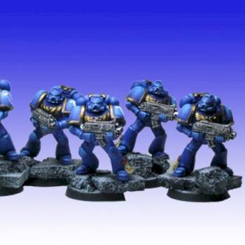 Ultramarines 5 man squad by miniDrake