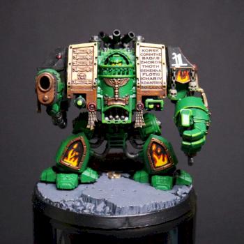 Salamanders Chapter Venerable Dreadnought, Space Marines 40k by Onehanded