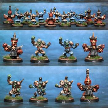 Chaos Dwarf Blood Bowl team by lono