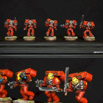 Blood Angels Assault Squad by Lemartes