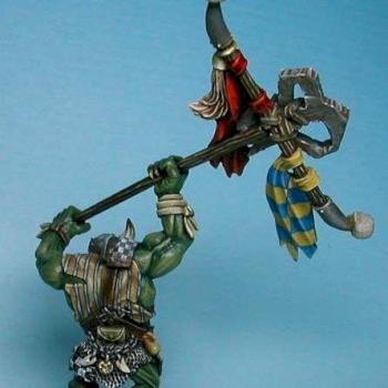 Black Orc Standard Bearer. by tentoone