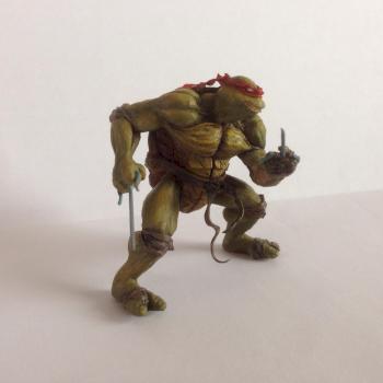 Ninja Turtles Raphael - 54 mm handmade unicat in supersculpey by taurus-82