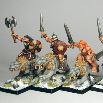 Barbarian Sabertooth Riders by witchhunter