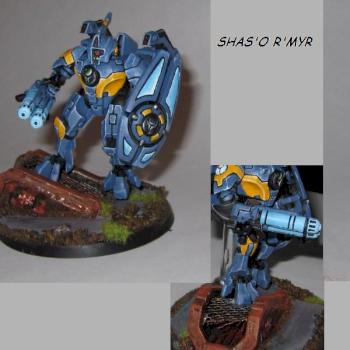 Tau SHAS'O R'MYR'S BATTLESUIT by Karrandras