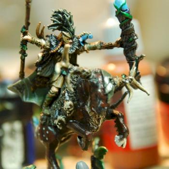 Wood Elf Lord on Stag by Greshan