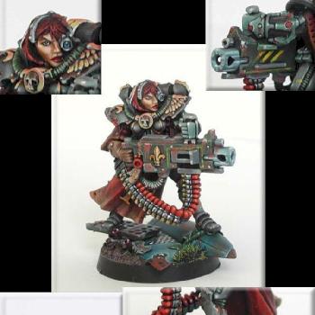 Sister of battle with a heavy bolter 2.0 by Mechian