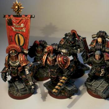 Sons of Horus 1st Co. Justaerin PA squad by Sotirios