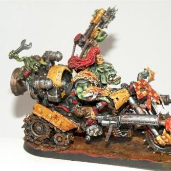 Warboss on Warbike by NOMAD77