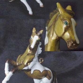 Golden Joy Horse Christmas Ornament by vincegamer