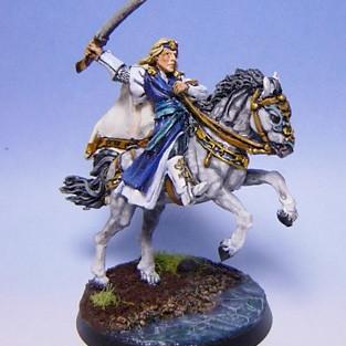 LOTR Mounted Glorfindel on Dapple by wintersrainne