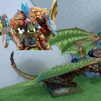 orc heroe mounted in monster by bortesnor