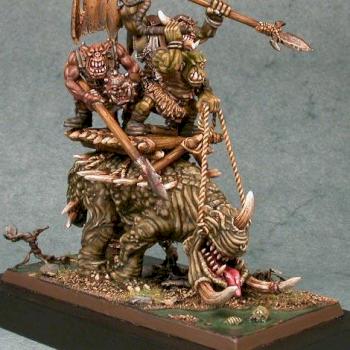 swamp ork squiggoth by victoria