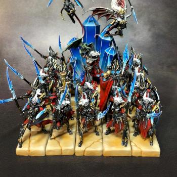 Dark elves Spearmen and Dark Queen by fabbed