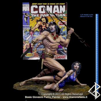 Conan The Barbarian Cover Vol. 1 1/8 Resin Model Kit painting by Tzardauker