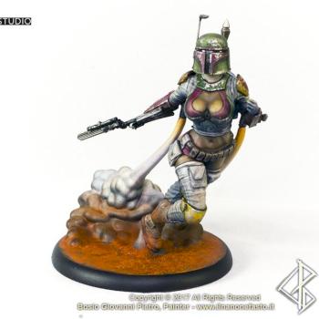 Kabuki Studio 75mm. (1/24) VIXEN HUNTER (Helmed) Boxart by Tzardauker