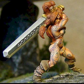 I-Kore Celtos Enu Greatsword Champ on sculpted base by James by Wappellious