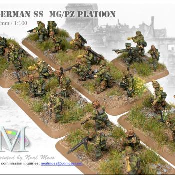 Flames of War - German SS Panzerfaust / Machine Gun Team - Commission Work by MFAAC