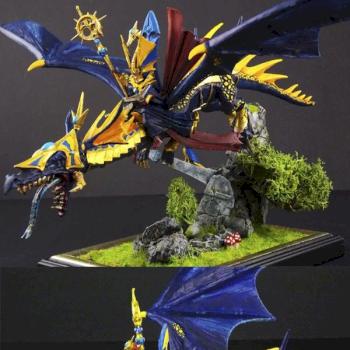 High Elf Lord on Dragon by XanXan