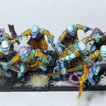 Undead Ghouls - Ochre/Blue army colours by Draeca