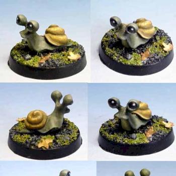 Sculpted and painted cute snail by cdukino