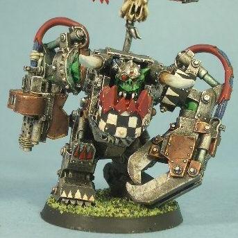 Mega-armored ork warboss by Silverthorn