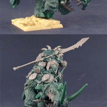 OGRE KINGDOMS Ogre Tyrant on Rhinox - converted by Scibor