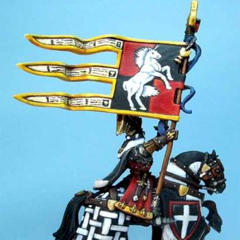 Bretonnian standard bearer by Donga