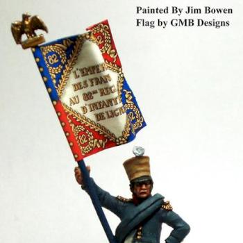 French Officer with Flag 40mm by JimBowen