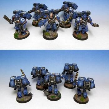 Ultramarine Assault Squad by Wickedcarrot