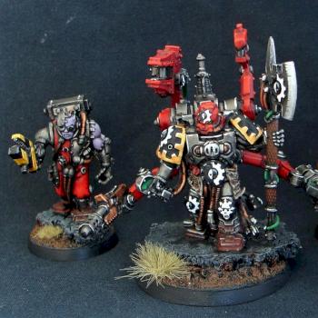 Iron Warriors Techmarine with Servitors by Stempe