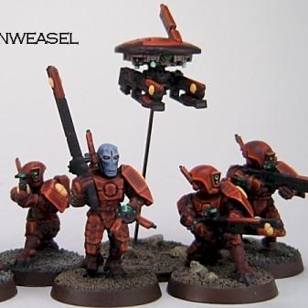 Tau Vior'la Fire Warrior Team by Tinweasel